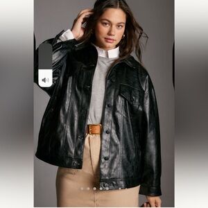 Anthropologie Pilcro Weston Faux Leather Boyfriend Jacket